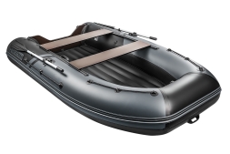 YACHTMAN-320 НДНД (Яхтман) серый-черный (лодка ПВХ нднд под мотор с усилением), фото 2