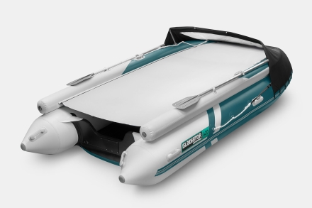 GLADIATOR E 420 X Expedition Морской зеленый-белый моторная лодка ПВХ, фото 3