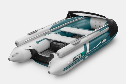 GLADIATOR E 420 X Expedition Морской зеленый-белый моторная лодка ПВХ, фото 2