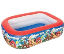 Надувной бассейн Angry Birds, 201х150х51см 96109