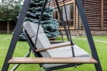 Качели LOAN трехместные (серые подушки) Качели LOAN трехместные (серые подушки)