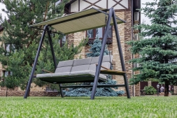 Качели LOAN трехместные (серые подушки), фото 2