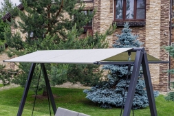 Качели LOAN трехместные (серые подушки), фото 9