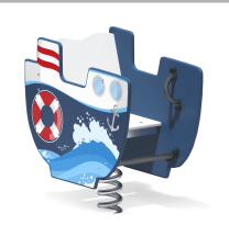 Качалка на пружине Кораблик КБ-12 для игровой площадки