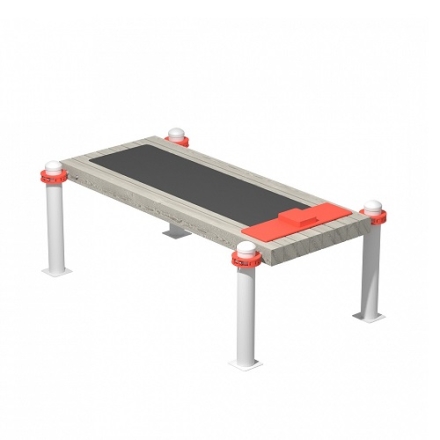 Помост для выполнения испытания Сгибание-разгибание рук в упоре лежа на полу с платформой для ГТО S73 IronKing, фото 1