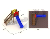 Детская горка ActiWood AW - H1500 для игровой площадки Детская горка ActiWood AW - H1500 для игровой площадки