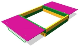 Песочница с откидной крышкой П056 для детской площадки, фото 4 Песочница с откидной крышкой П056 для детской площадки, фото 4