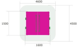Песочница с откидной крышкой П056 для детской площадки, фото 6 Песочница с откидной крышкой П056 для детской площадки, фото 6