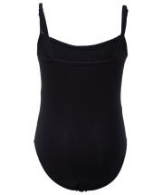 Купальник гимнастический на бретелях, хлопок, черный, р. 36-42