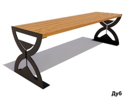 Парковая скамейка Часы, Лиственница 2 м, фото 4