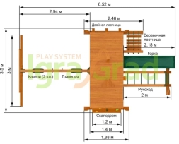 Детская площадка IgraGrad Крепость Фани с рукоходом (Дерево), фото 3