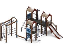 Детская игровая площадка Городок (Алтай) горка Н 1200 ДИК 2.01.3.04-04, фото 3