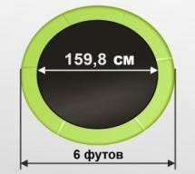 ARLAND Батут 6FT с внешней страховочной сеткой и лестницей (Light green)