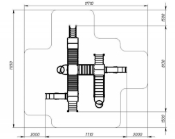 Детская игровая площадка Дворик детства Город ДИК 2.01.4.02-01 H=1200, фото 5