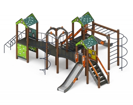 Детская игровая площадка Дворик детства Город ДИК 2.01.4.02-01 H=1200, фото 1