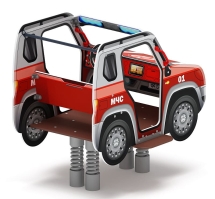Джип МЧС - Качалка на пружине двухместная машинка - ИО 23.03.05-12