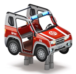 Джип МЧС - Качалка на пружине двухместная машинка - ИО 23.03.05-12, фото 1