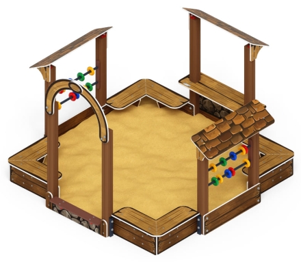 Песочный дворик Теремок (Коричневый) - ИО 6.01.04-02, фото 3