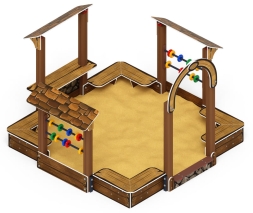 Песочный дворик Теремок (Коричневый) - ИО 6.01.04-02, фото 2