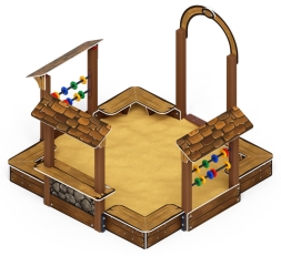 Песочный дворик Теремок (Коричневый) - ИО 6.01.04-02, фото 1