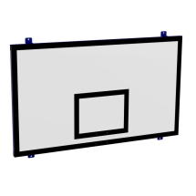 Щит баскетбольный ZSO игровой 1050х1800мм Фанера (толщина фанеры 15 мм) на металлокаркасе пристенный