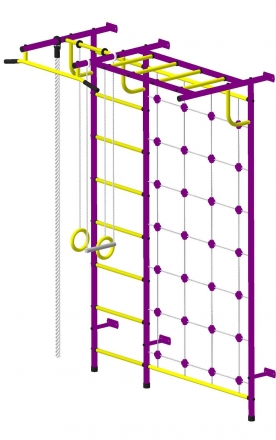 Детский спортивный комплекс Пионер С4С пурпурно/жёлтый, фото 1