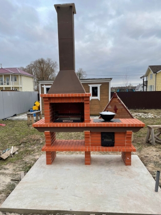 Печь Аристократ 714 Радиальный кирпич коричневый, фото 2