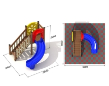 Детская горка ActiWood AW - H1200 для игровой площадки Детская горка ActiWood AW - H1200 для игровой площадки