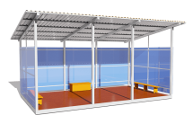 Теневой навес ВСТ 1500 15-45 м2 для улицы