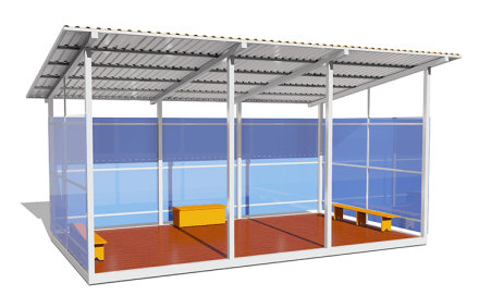 Теневой навес ВСТ 1500 15-45 м2 для улицы, фото 1