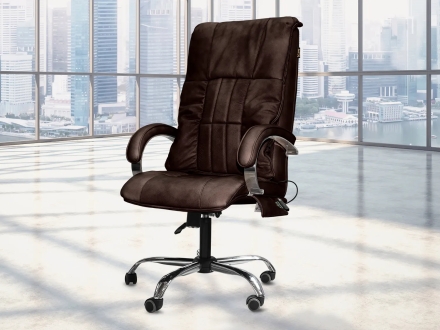 Офисное массажное кресло EGO BOSS EG1001 LKFV Шоколад (Арпатек), фото 4