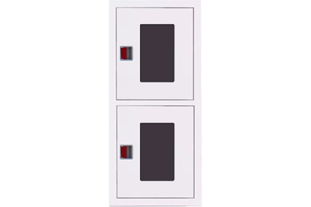 Навесной, отрытый, вертикальный шкаф Карелпожлиния ШПКО-КОМБИДУАЛ-320-12 НОВрБ Евро-ручка ВхШхГ 1300х700х300 мм, (2-ПК, 2 огнетушителя), цвет белый НФ-00000245-Б НФ-00000685, фото 1