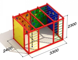 Уличный спортивный комплекс Атлетический куб 3 для детской площадки, фото 3 Уличный спортивный комплекс Атлетический куб 3 для детской площадки, фото 3