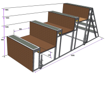 Мобильная полоса препятствий (разрушенная лестница, лабиринт, подвижная лестница и туннель)