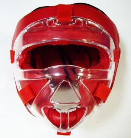 Шлем-маска (PVC) красный р.2XL, фото 1