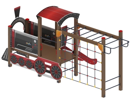 Детская игровая площадка Паровозик ДИК 1.03.5.04-02 Н=750, фото 2