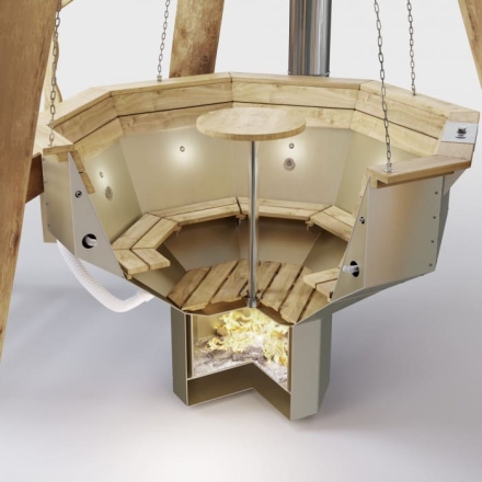 Сибирский банный чан &quot;Князь Владимир&quot; на бревнах + печь 1850 мм, фото 2