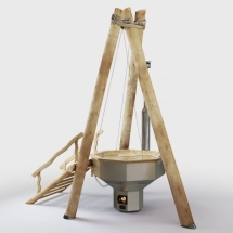 Сибирский банный чан "Князь Владимир" на бревнах + печь 1850 мм Сибирский банный чан "Князь Владимир" на бревнах + печь 1850 мм