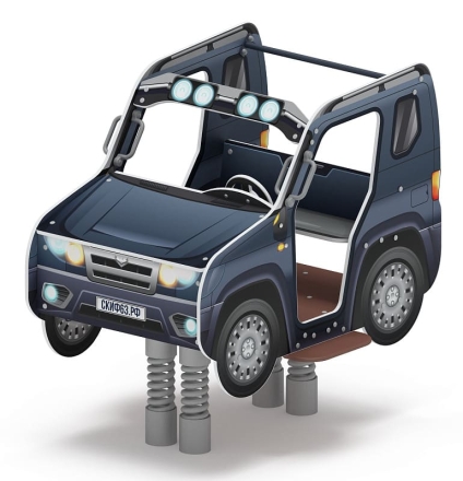 Джип Металлик - Качалка на пружине двухместная машинка - ИО 23.03.05-13, фото 4