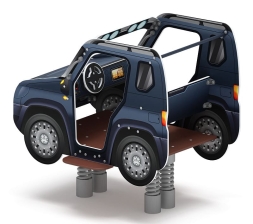 Джип Металлик - Качалка на пружине двухместная машинка - ИО 23.03.05-13, фото 3