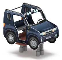 Джип Металлик - Качалка на пружине двухместная машинка - ИО 23.03.05-13