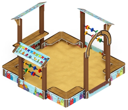 Песочный дворик Теремок (Коты) - ИО 6.01.04-03, фото 2