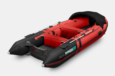 Gladiator E 420 PRO AIR Красно-черный моторная лодка ПВХ НДНД, фото 2