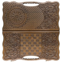 Нарды резные "Армянский узор 6" с ручкой 60, Haleyan Нарды резные "Армянский узор 6" с ручкой 60, Haleyan