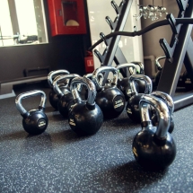 Гиря обрезиненная с хромированной ручкой PROFI-FIT,  4 кг