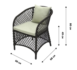 Набор мебели Сакраменто коричневый, estera-хамелеон, фото 9