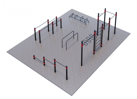 Проект Дворовая площадка для Воркаут и ГТО 2-4 (8 x 10 м), фото 2