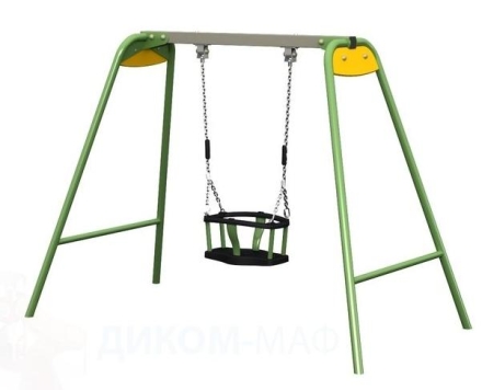 Качели Малыш КАЧ-1.5.1 на цепях для детской площадки, фото 1