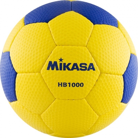 Мяч гандб. &quot;MIKASA HB 1000&quot;, синт.кожа, р. 1, руч. сшивка, желто-синий, фото 1