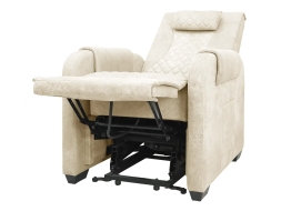 Кресло-реклайнер электрический с подъемом и массажем FUJIMO LOUNGE UP Ваниль, фото 15